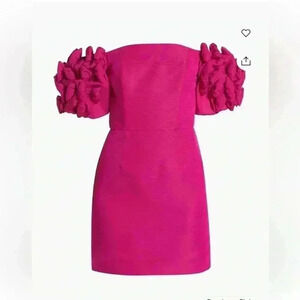 Alexia María

Olivia Bow-Sleeve Silk Minidress, Raspberry Pink